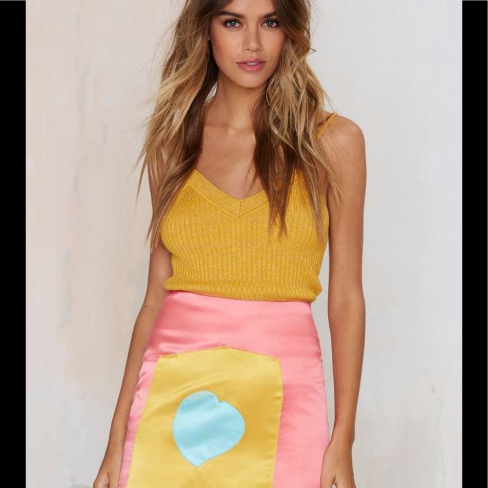 Pink Silk Skirt by Samantha Pleet- NEW